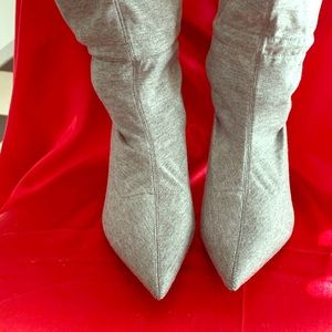 Zara new/no box- grey fabric booties never worn
